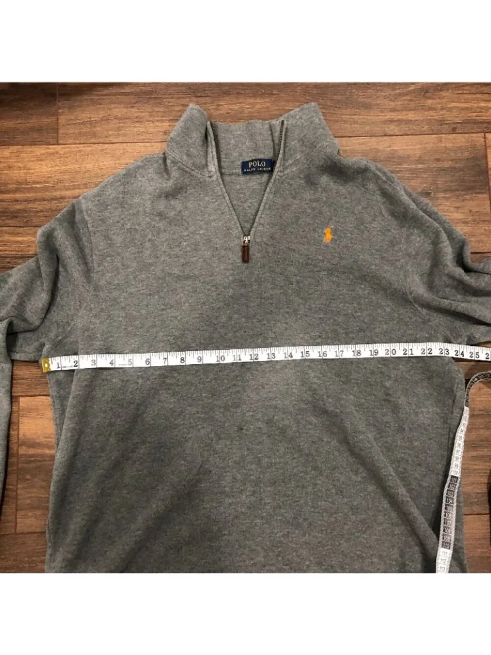 Polo Ralph Lauren Mens Sz XL Quarter Zip Sweater Gray Cotton Mock Neck LOT OF 2